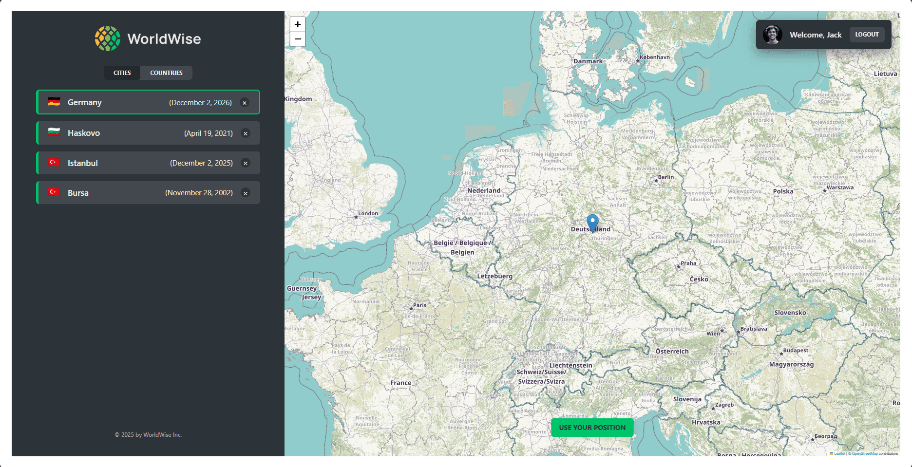 Worldwide project screenshot